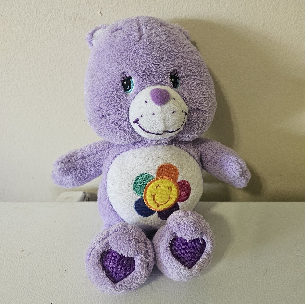 2005 Care Bear 7” Harmony Bear With Rattle inside Plush Toy
